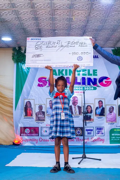 Contestant competing confidently on stage
