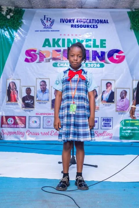 Young contestant delivering an impressive performance