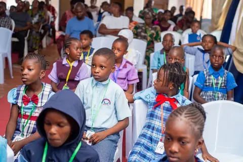 Audience of pupils and teachers during the event