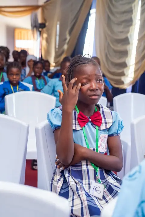 Contestant concentrating before taking the stage